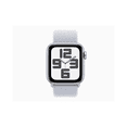 thumbnail image 2 of Apple Watch SE (2nd Gen) [GPS 44mm] Smartwatch with Silver Aluminium Case with Denim Sport Band M/L. Fitness and Sleep Trackers, Crash Detection, Heart Rate Monitor, Retina Display, 2 of 3