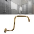 thumbnail image 1 of Bras de Douche en Acier Inoxydable Bras de Douche Haute Hauteur avec Bride Murale Tête de Douche Tuyau de Riser Or, 1 of 12
