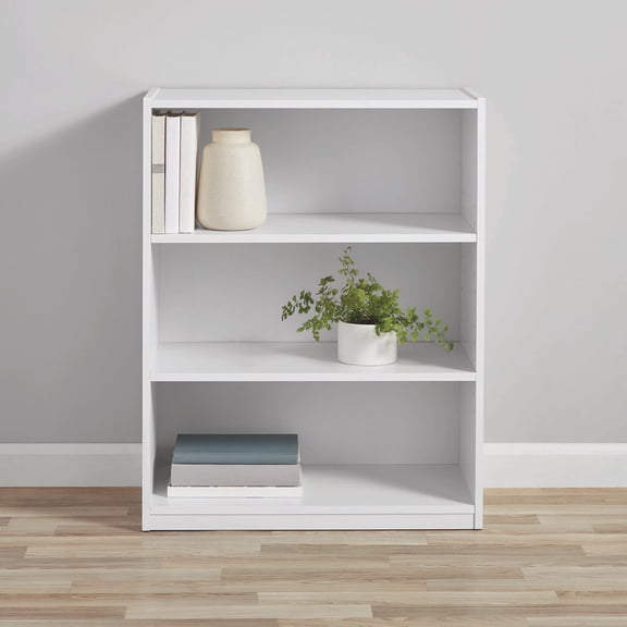 Mainstays Bibliothéque à 3 Tablettes, Blanc