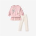 thumbnail image 1 of 2025 Toddler Girl Fall Outfits Pullover Pants 2Pcs Sweatsuit Set Kids Baby Winter Clothes Jogging Suits Pink, 1 of 9