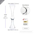 thumbnail image 2 of WGVI Trumpt Glass VASES, 24"x6"x6", Clear, 2 of 5