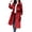 Red, variant on Timegard Women's Trench Jackets Elastic Waisted Temperament Windbreaker Comfort Outwear Fall Coat