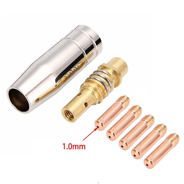 Mig Pointe de Contact Consommable 7 Pcs Mig Soudure MB15 15AK Pointe de Contact 0.8/1.0/1.2mm