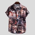 thumbnail image 2 of Chemise Décontractée pour Homme à Manches Courtes Style Hawaïen de Vacances Blouse T-shirt, 2 of 8