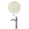 thumbnail image 1 of 16-in. W Round Bathroom Undermount Sink Set In Biscuit - Chrome Hardware AI-22862, 1 of 7