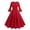 Red, variant on cfhntfmh Cocktail Dresses for Women Elegant Bell Long Sleeve Fall Dress Christmas Belted Crewneck Party Evening Dress