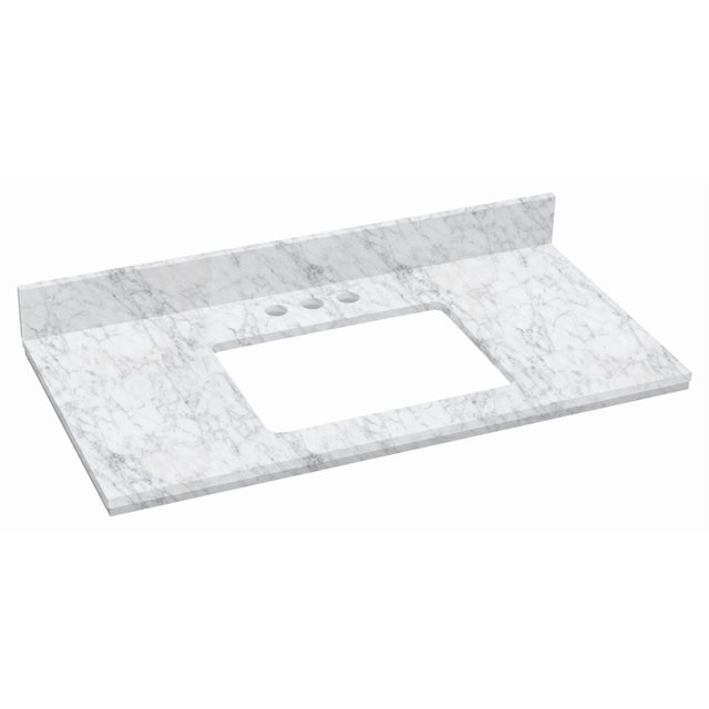 36-in. W 18.25-in. D Stone Top In Bianca Carara Color For 3H4-in. Faucet AI-679
