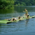 thumbnail image 3 of Gymax 12' x 6' Floating Water Pad Mat 3-Layer Foam Floating Island for Pool Lake Green, 3 of 10