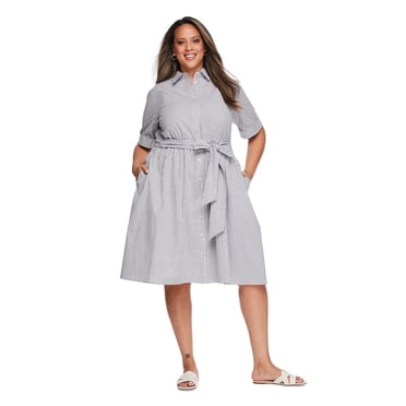 Robe chemise mi-longue Lane Bryant Plus pour femmes