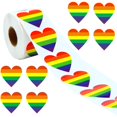 thumbnail image 3 of thinsony 500x/Roll Rainbow Heart Sticker Valentine'S Day Sealing Labels Self Adhesive, 3 of 4