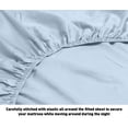 thumbnail image 3 of Oxford Collection 600 Thread Count Deep Pocket Egyptian Quality Cotton Solid Sheet Set (Twin, Blue), 3 of 3