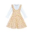 thumbnail image 1 of Robe Fille Jaune Florale Manches Longues Coton Décontractée 6 Ans, 1 of 6