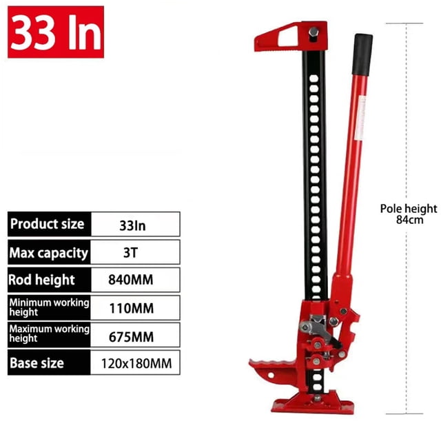 20 /33 Inch Car Jack Manual Off-road Vehicle Jack Car Monkey Climbing Bar Front Bar Holder Off-road Jack Recovery Lifter ,Robust Construction