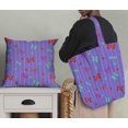 thumbnail image 5 of Soimoi Purple Velvet Fabric Bow & Stripe Print Fabric by the Yard 58 Inch Wide, 5 of 5