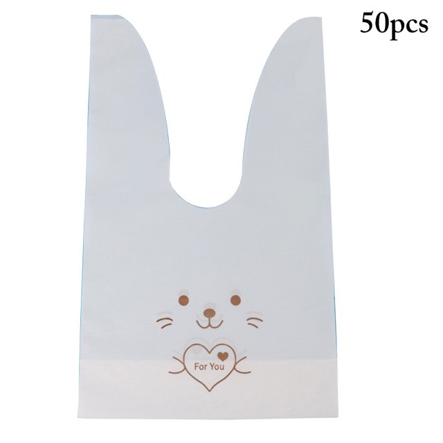 Coofit 50PCS Candy Bag Rabbit Ears Design Treat Bag Party Favor Bag for Cookies Candy