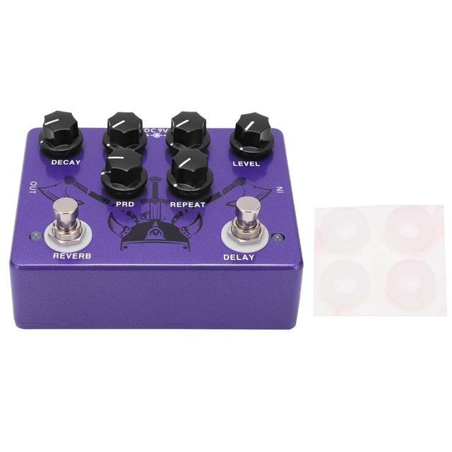 Pédale d'Effet Guitare Réverbération Numérique Délai 2 en 1 Véritable Contour Instrument Unique Accessoire Cp‐80