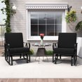 thumbnail image 4 of Patiojoy Outdoor Glider Chair Smooth Rocking Single Chair w/ Thick Cushions & Heavy-Duty Metal Frame Black, 4 of 9