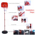 thumbnail image 4 of Planche de Panier de Basketball, Support de Basketball Réglable en Hauteur, Panneau Arrière, Filet, Trousse de Système pour Enfants, 4 of 7