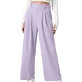 thumbnail image 1 of Timegard Wide Leg Pants for Women Elastic High Waist Ruched Fall Office Casual Loose Pants with Pockets, 1 of 7