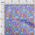 thumbnail image 2 of oneOone Polyester Spandex Medium Blue Fabric Kids Alphabet Sewing Craft Projects Fabric Prints By Yard 56 Inch Wide, 2 of 4