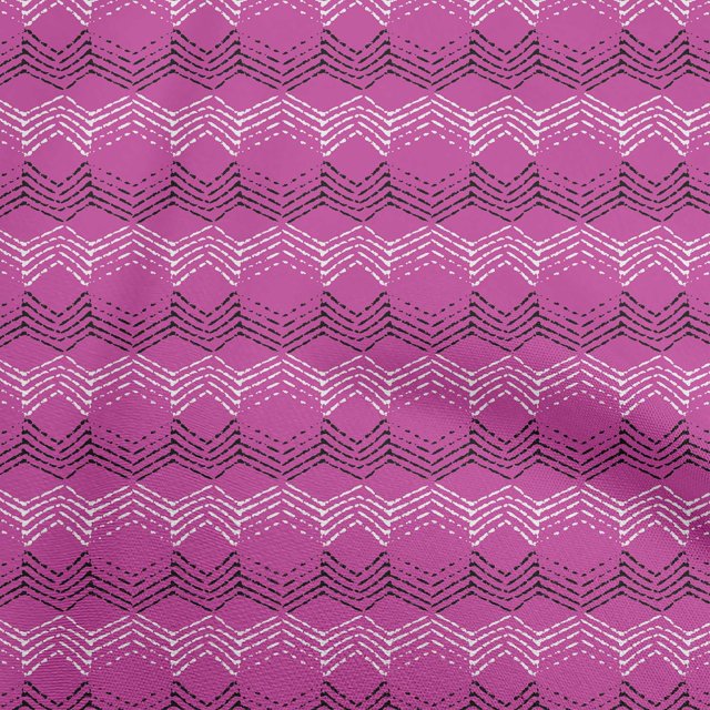 oneOone Polyester Spandex Fuschia Pink Fabric Block Sewing Craft Projects Fabric Prints By Yard 56 Inch Wide