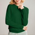thumbnail image 4 of ManxiVoo Chandail à Capuche Tricoté à Manches Longues et Col Rond pour Femmes pour Automne Hiver Tenue Décontractée Taille TG Vert Armée, 4 of 5