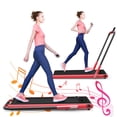 thumbnail image 1 of Gymax 2.25HP Under Desk Electric Pad Treadmill Running Machine w/ APP Red, 1 of 10