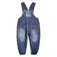 thumbnail image 4 of Kidscool Space Baby Boys Easy Diaper Changing Snap Legs Rockets Embroidered Denim Overalls,Blue,6-9 Months, 4 of 15