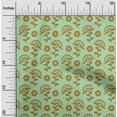 thumbnail image 2 of oneOone Cotton Jersey Green Fabric Asian Floral Block Sewing Craft Projects Fabric Prints By Yard 58 Inch Wide, 2 of 4