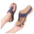 thumbnail image 4 of LSLJS Women Summer Slip-On Wedges Beach Open Toe Breathable Sandals Embroidery Shoes, Women's Slippers, 4 of 9