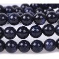 thumbnail image 2 of Bracelet Extensible en Perles Rondes de 6 mm en Pierre Dorée Bleue Synthétique 6,5 Pouces Unisexe, 2 of 2