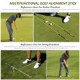 thumbnail image 3 of caiton Bâtons d'Alignement de Golf Pliables en Trois Sections pour Correction de Posture, Fibre de Verre Durable, Design Compact Pliable, Adapté pour la Pratique Intérieure et Extérieure (Jaune), 3 of 6