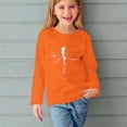 thumbnail image 5 of T-shirts à Manches Longues pour Filles, Col Rond, en Coton, Imprimé Libellule, T-Shirts Décontractés d'Automne et de Printemps, T-Shirts Graphiques Basiques pour Enfants (11 Ans, Orange), 5 of 5