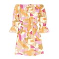 thumbnail image 5 of Ketyyh-chn99 Robes Maxi pour Femmes 2024 Robe Évasée à Fleurs Encolure Carrée Plissée Évasée Boho Robe d'Été Jaune,G, 5 of 5