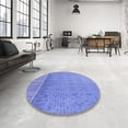 thumbnail image 4 of Ahgly Company Machine Washable Indoor Rectangle Transitional Denim Blue Area Rugs, 5' x 7', 4 of 7