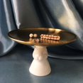 thumbnail image 2 of GROWTH TANK Art Rabbit Statue Organizer Vanity Tray Jewelry Perfume Makeup Earings Plate Key 10.24x4.72inch, 2 of 7
