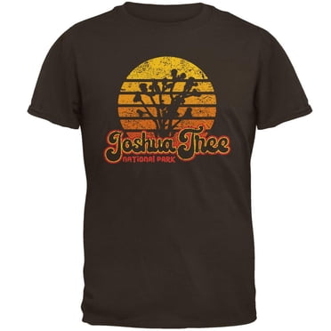 Parc National Rétro Coucher de Soleil des Années 70 Arbre de Josué T-Shirt pour Homme