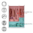thumbnail image 3 of OXYLIFE 70.9"H Wardrobe Armoires Closet Storage Cabinet White, 3 of 11