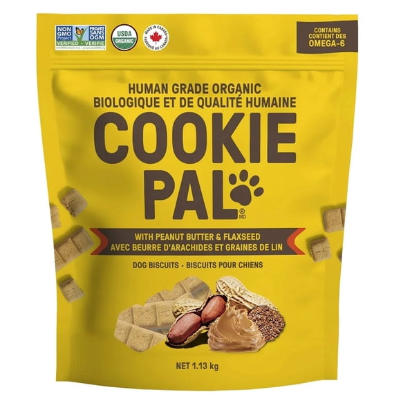 Cookie Pal Crunchy Dog Biscuits with Peanut Butter & Flaxseed, 1.13 kg (2.49 lb) Cookie Pal dog biscuits