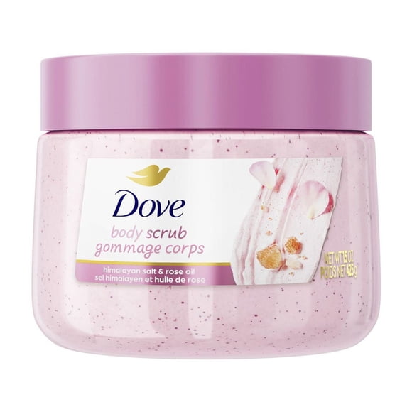 Dove Body Scrub Himalayan Salt & Rose Oil, 425 g