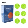 thumbnail image 3 of relayinert 6 Pcs/ensemble Balles de Pickleball Professionnelles de Rechange 40 Trous Réutilisables Balles de Pickle d'Entraînement Assorties Kit Cadeau d'Anniversaire Vert, 3 of 9