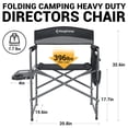 thumbnail image 4 of KingCamp Chaise Pliante d'Extérieur avec Table et Poches, Noir/gris (Lot de 2), 4 of 12