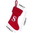 thumbnail image 3 of Fridja Christmas Stocking Knit Initial Christmas Stockings for Family Farmhouse Monogram Letter Christmas Stockings Christmas Decorations Gift Stocking Personalized Stocking Embroidered Letter S, 3 of 5