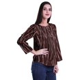 thumbnail image 3 of Moomaya Haut à Manches Longues Imprimé avec Patte de Boutonnage, Col Rond, Tunique d'Été Décontractée pour Femme, 3 of 5