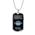 thumbnail image 1 of Indianapolis Fan Collier Chien Étiquette en Acier Inoxydable Ou en or 18 Carats 24" Chaîne, 1 of 1