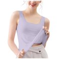 thumbnail image 3 of adviicd Sexy Tops for Women Womens Sleeveless Racerback High Neck Casual Basic Cotton Ribbed Fitted Tank Top(Gray,L), 3 of 6