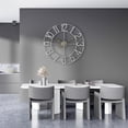 thumbnail image 2 of Sorbus Large Metal Numerical Wall Clock for Living Room Decor (Silver, 24" Diameter), 2 of 7