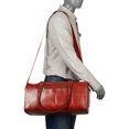 thumbnail image 4 of Sharo Leather Bags Unisex Adjustable Strap Leather Shoulder Bag, Red, 4 of 4