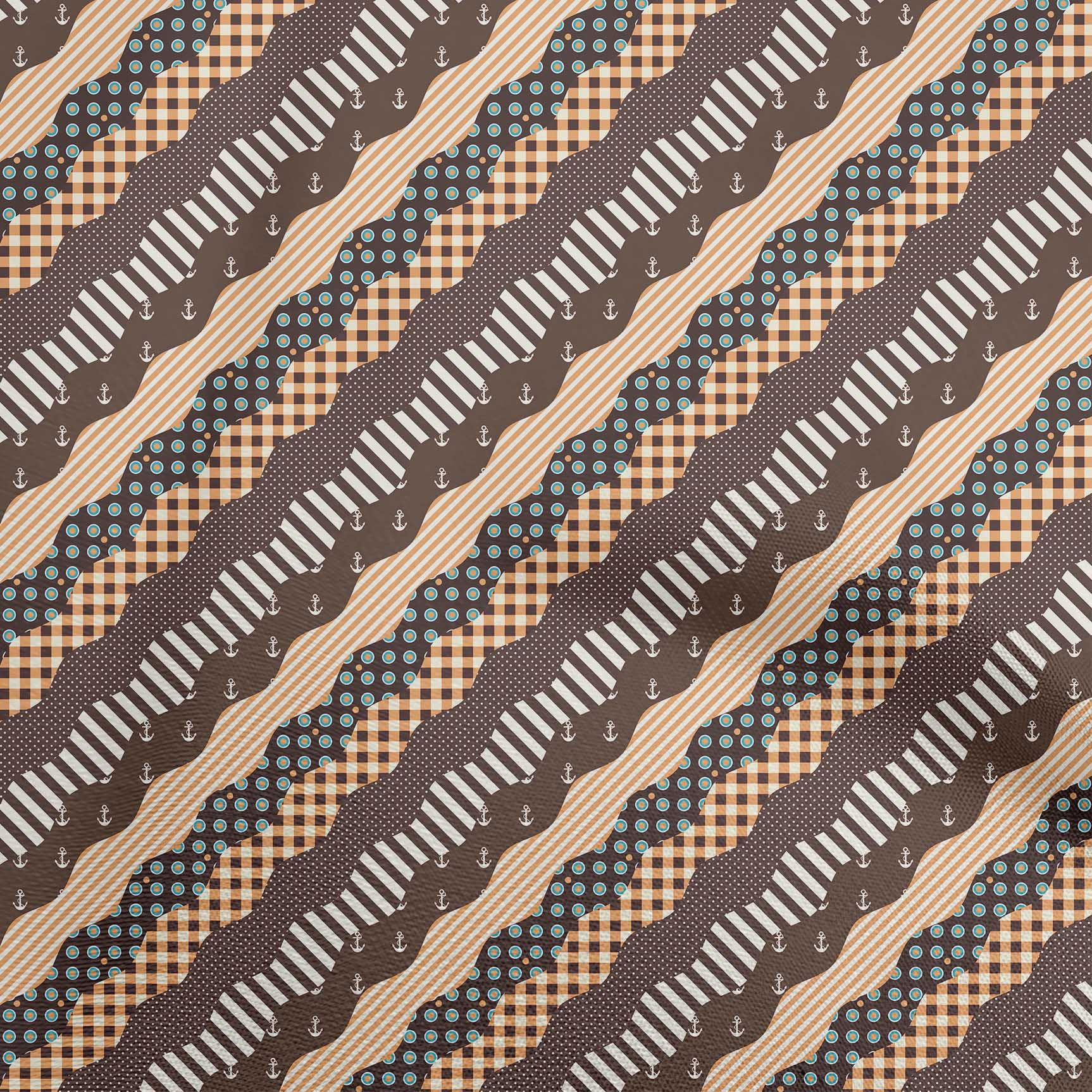 oneOone Velvet Brown Fabric Patchwork Fabric For Sewing Printed Craft Fabric By The Yard 58 Inch Wide