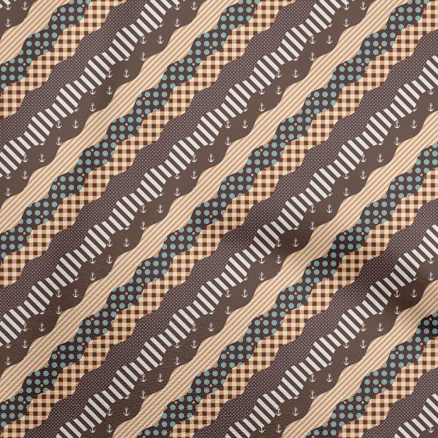 oneOone Georgette Viscose Brown Fabric Patchwork Craft Projects Decor Fabric Printed By The Yard 42 Inch Wide